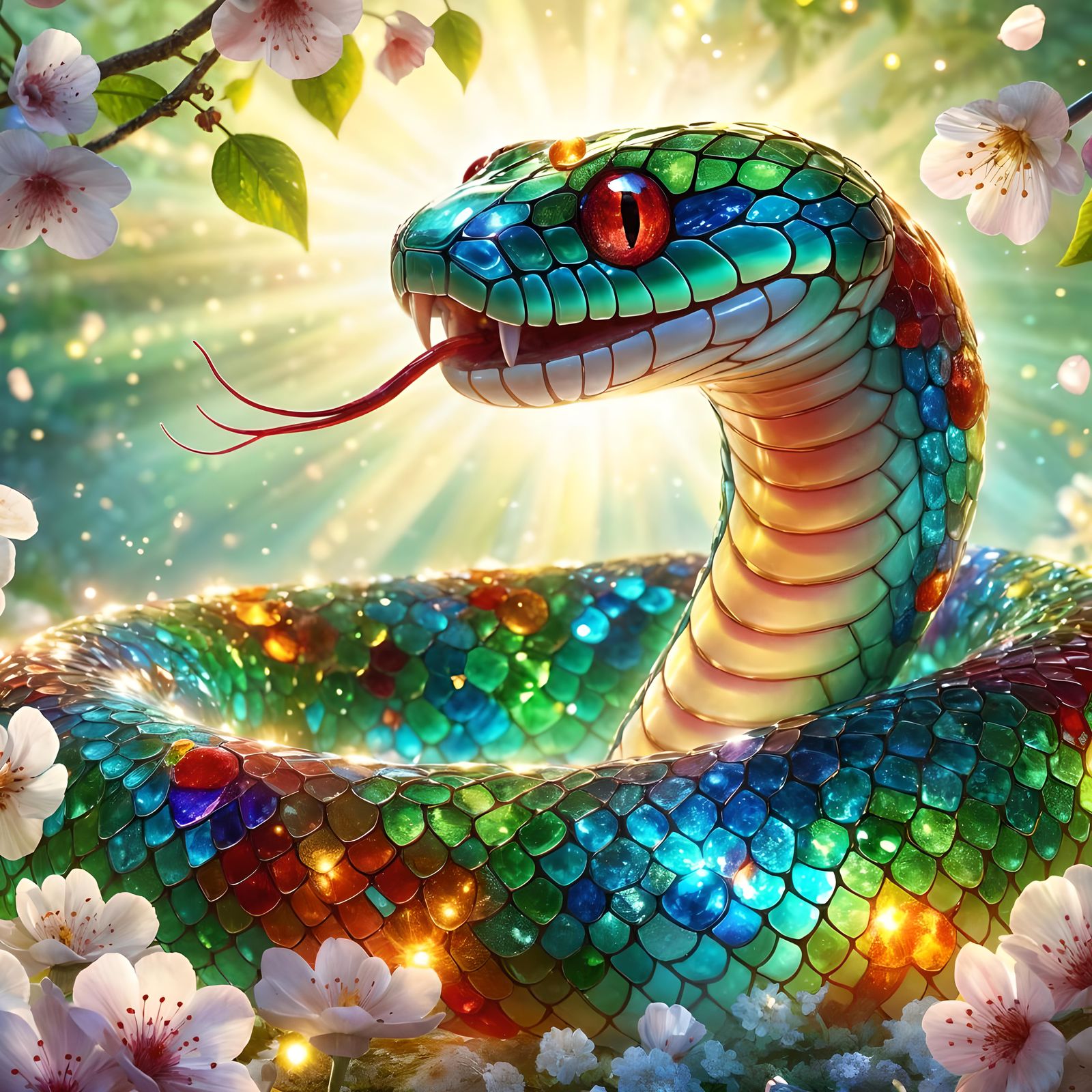 Stained Glass Snake