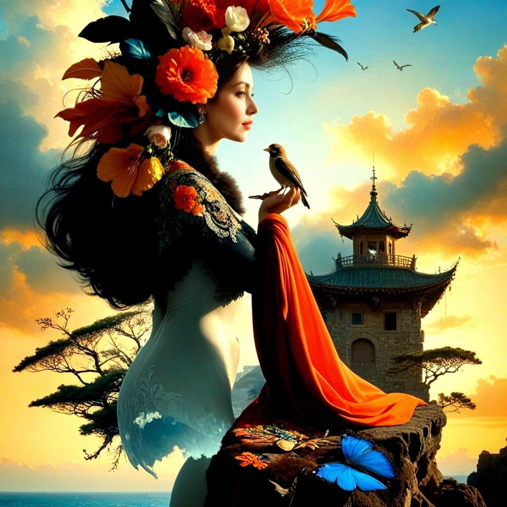 Elegant Charismatic Lady in Effortless Beauty