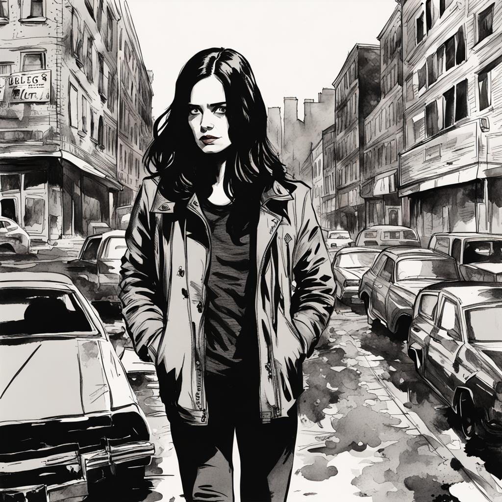 jessica jones art - AI Generated Artwork - NightCafe Creator