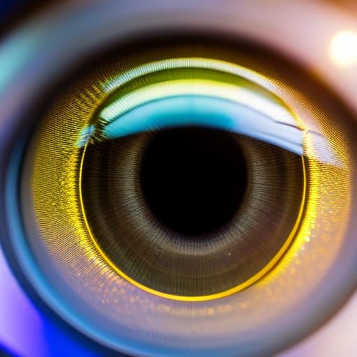 Human eye from precious metals Professional photography, bok...