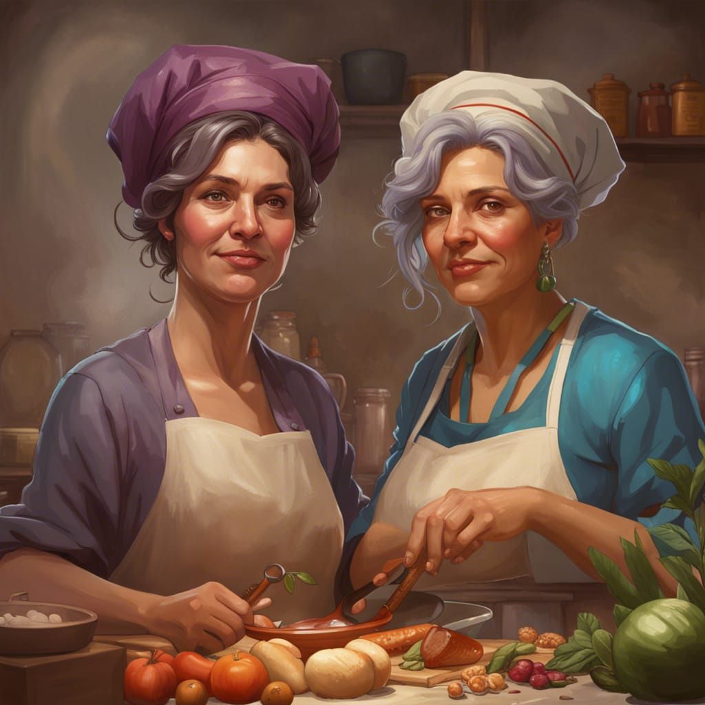 Italian mother and Jewish mother cooking