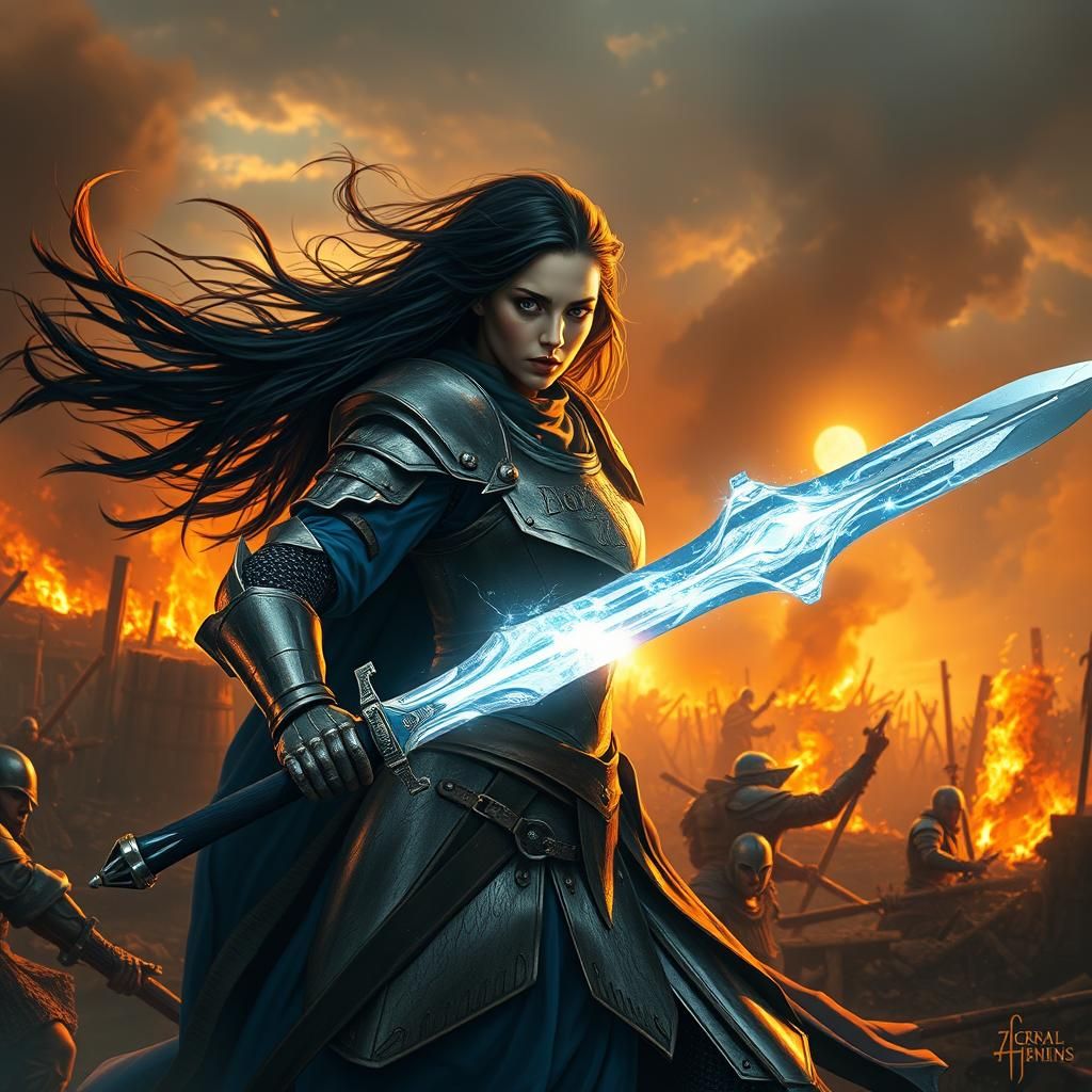 Rhiannon Brightblade, Queen’s Champion  by @Fantasy Art by Kay