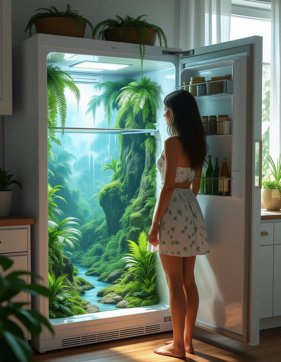 Refrigerator Rainforest  by @Hanzi