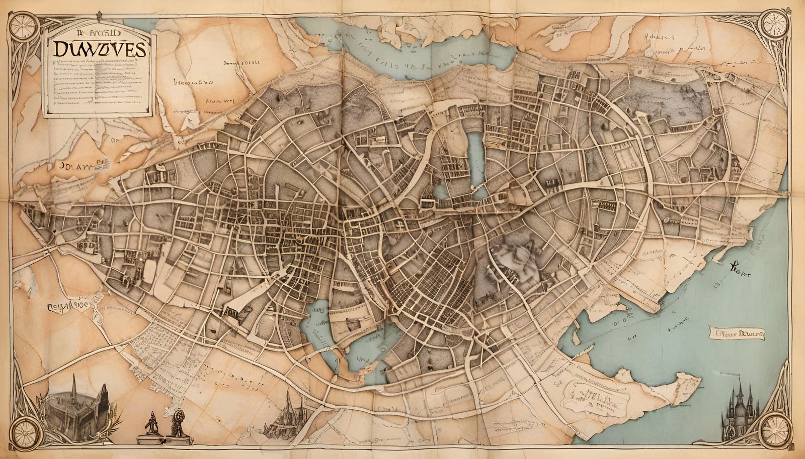 A map of the dwarves city of khazad dum form lord of the rings - AI ...