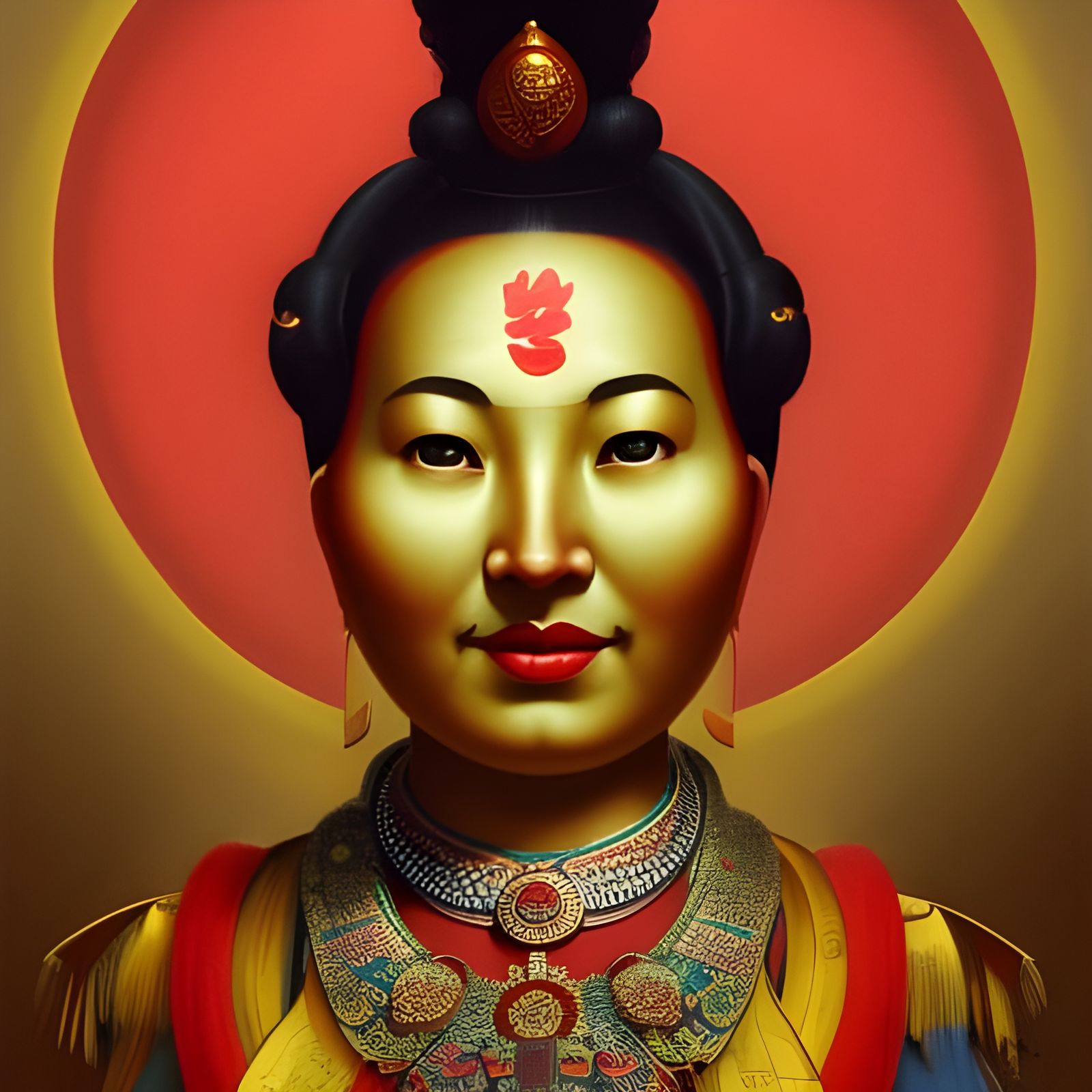 Chairman Mao Vajrayogini - AI Generated Artwork - NightCafe Creator