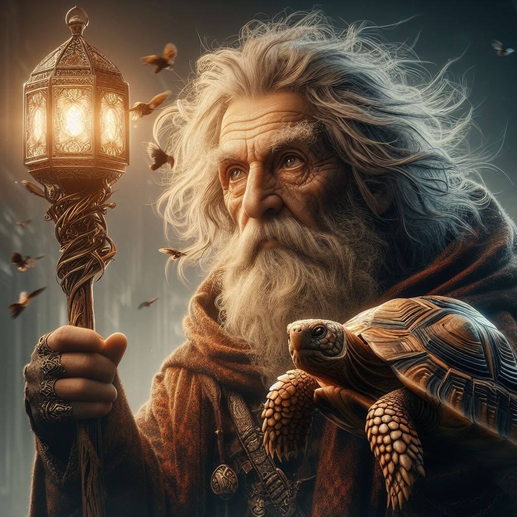 Wizard and his Tortoise Familiar