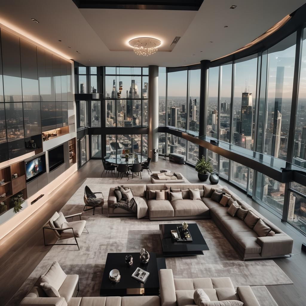 Luxury Smart Home with City View