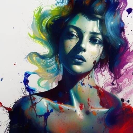 Ink Woman - AI Generated Artwork - NightCafe Creator