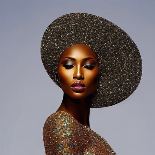 Glitter Lady AI Generated Artwork NightCafe Creator