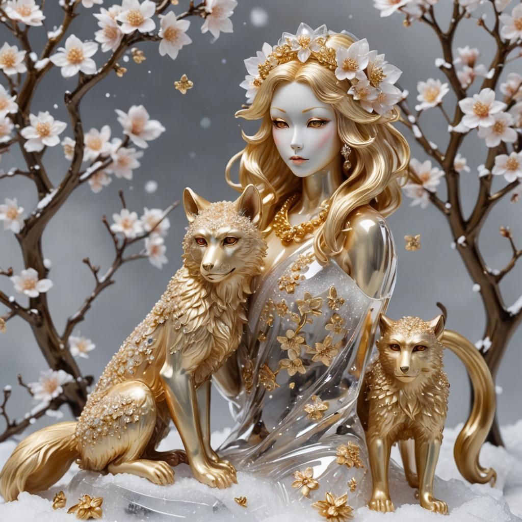 Kitsune Glass Figurine #82