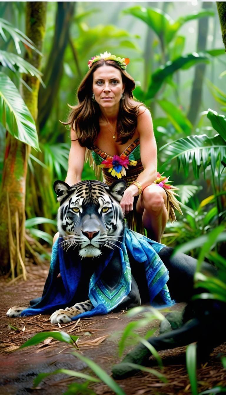 Kate Middle as Jungle Queen in Tropical Jungle