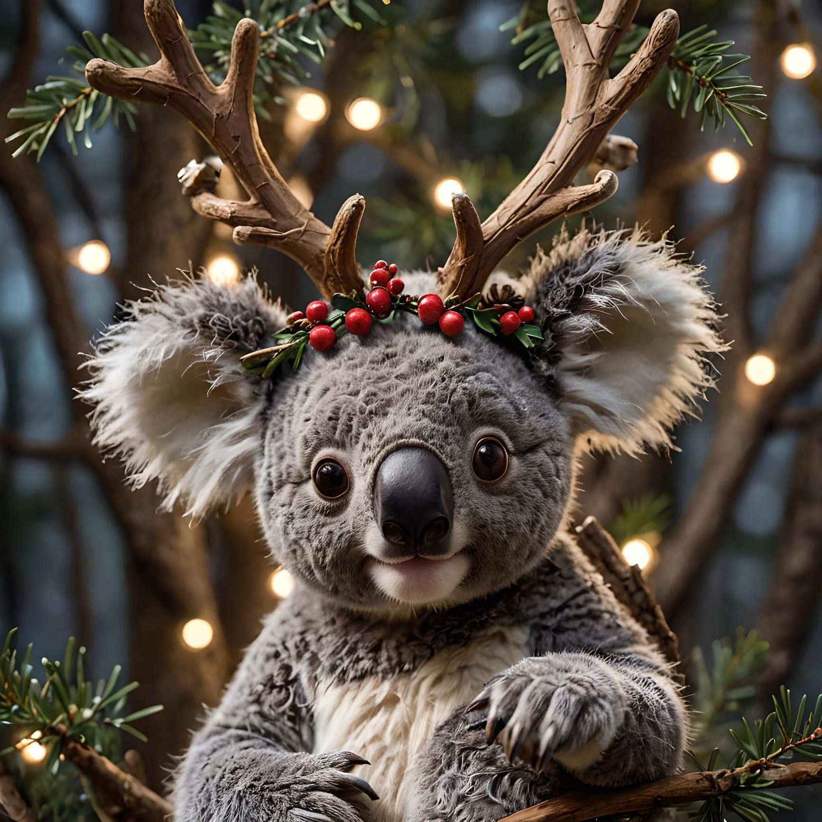 Koala gets Xmassy
