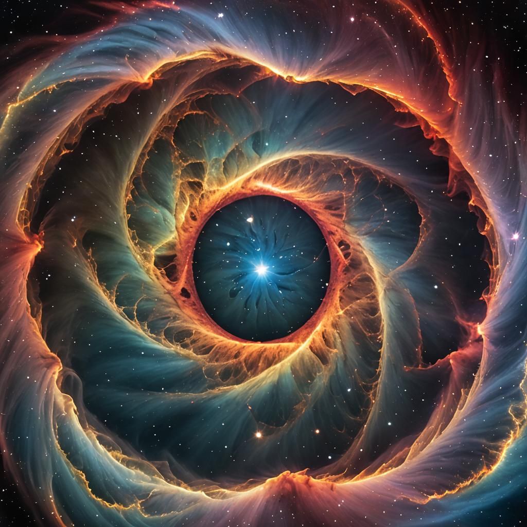 "The eye of God" Helix Nebula, colorized  by @Krizza