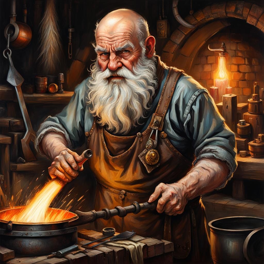 A dwarf cooking smith (?) - AI Generated Artwork - NightCafe Creator