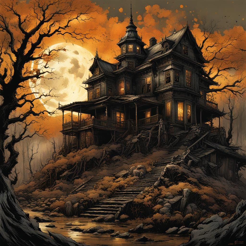 the haunted house on the hill  by @Ratso