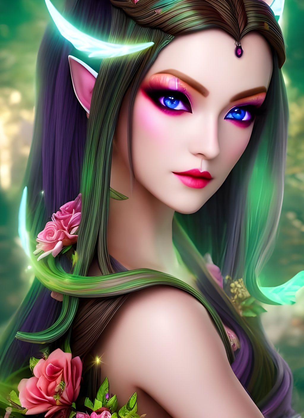 the magical wood-elf Altheya  by @Laura Nadia