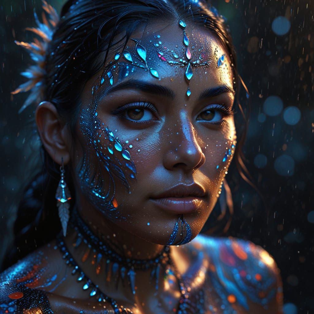 Indigenous Woman in Mystical Realism