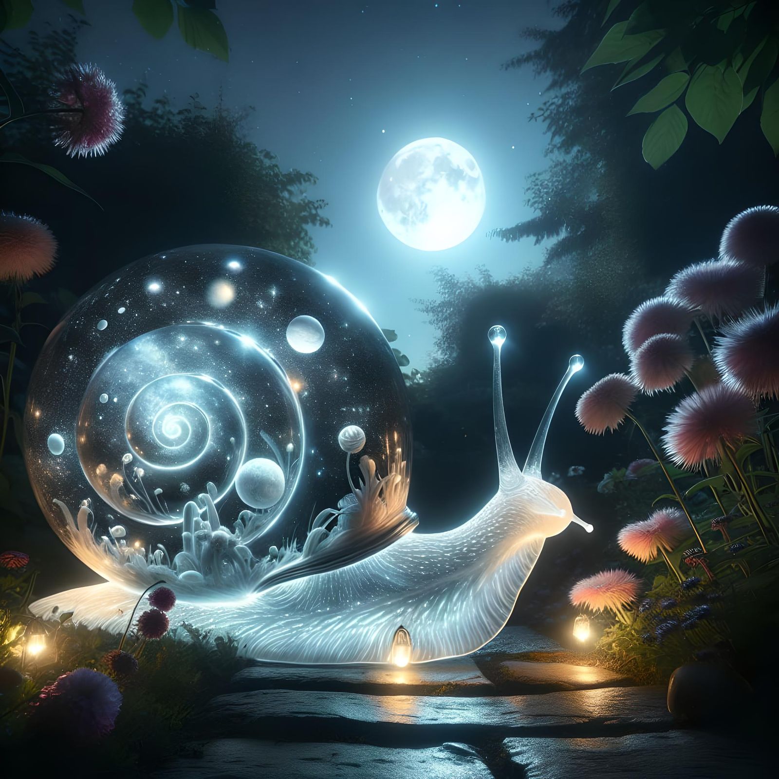 Fractal Dream Snail…  by @Melanie Rhoades 