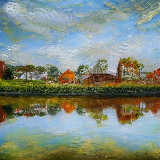 AI Characters Celebrate with High-Five in Expressionist Styl...