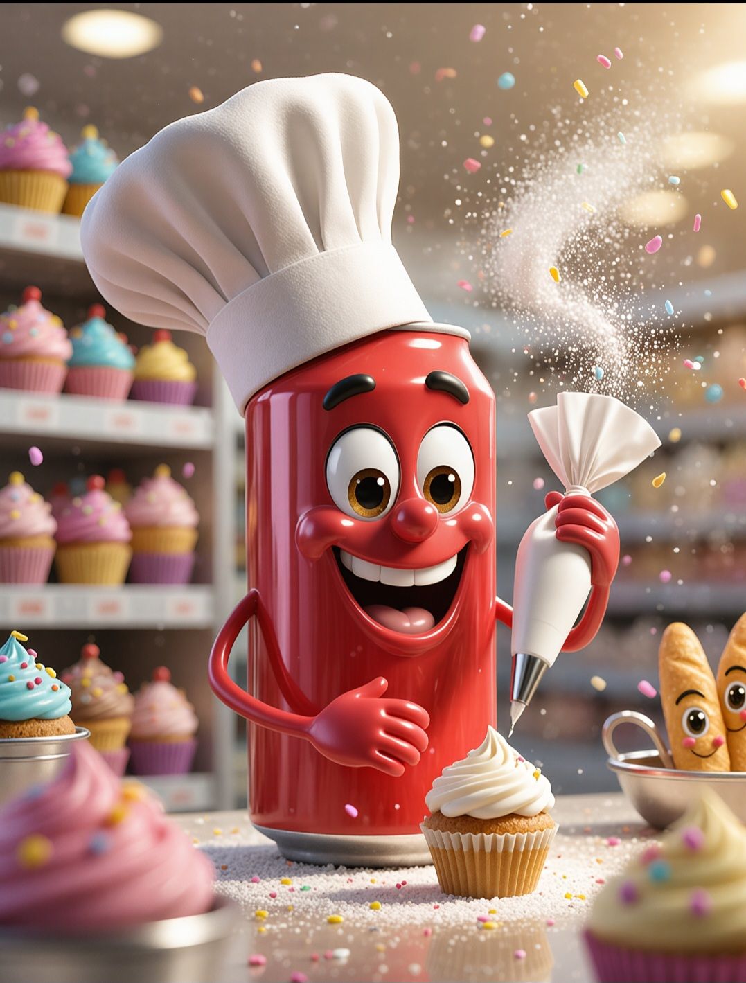 Soda Can Frosting CupCake