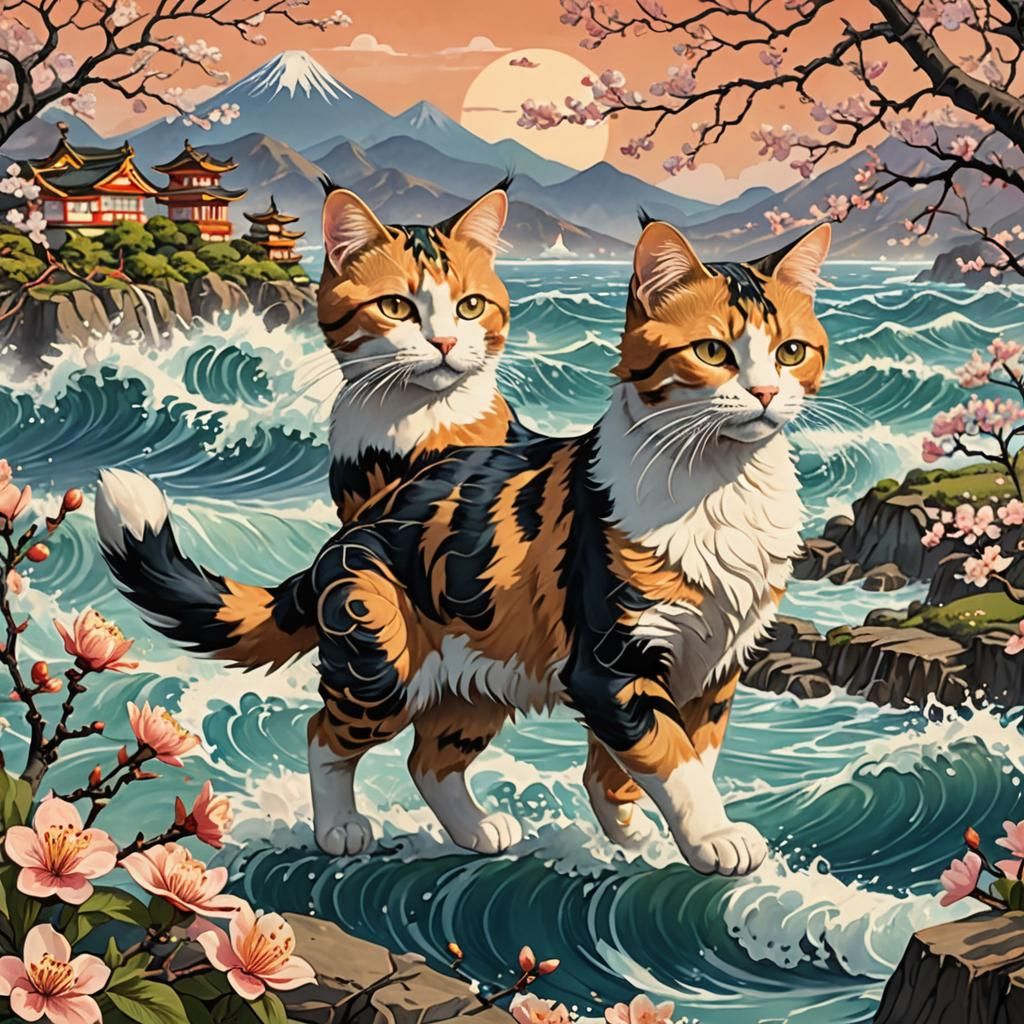 Traditional Japanese cat