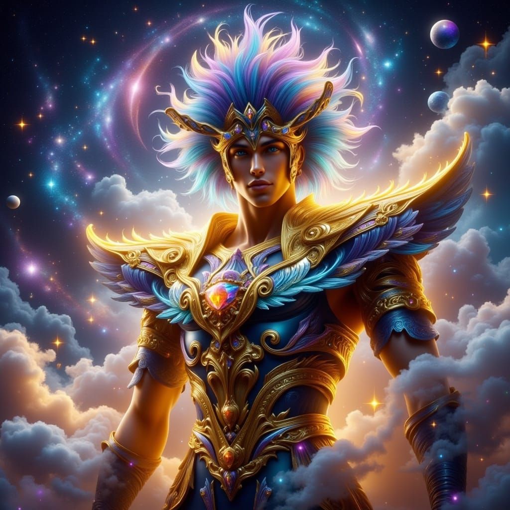 <lora:Double Photoreal v2:1.0> <lora:Dreamy Enchantment:1.0> <lora:Flux Hyperreal:1.0> Un majestuoso Seiya de Pegaso, el Caballero de Bronce...