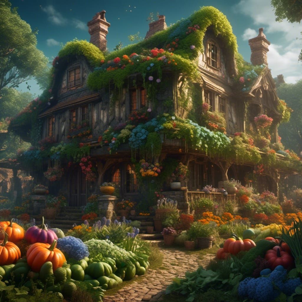 <lora:Beautify:1.0> Beautiful home with vegetables, beautifu...