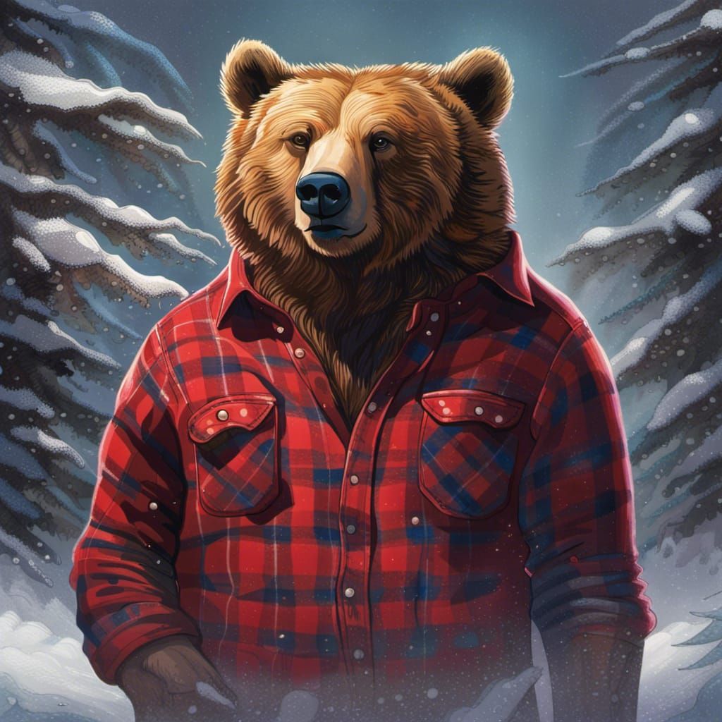 Bear 2025 lumberjack shirt