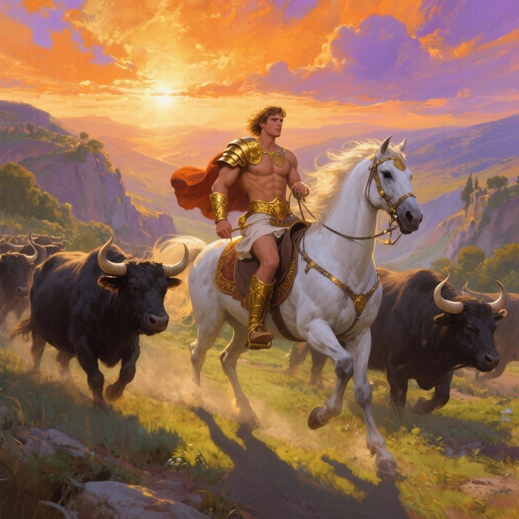 King Theseus herds cattle