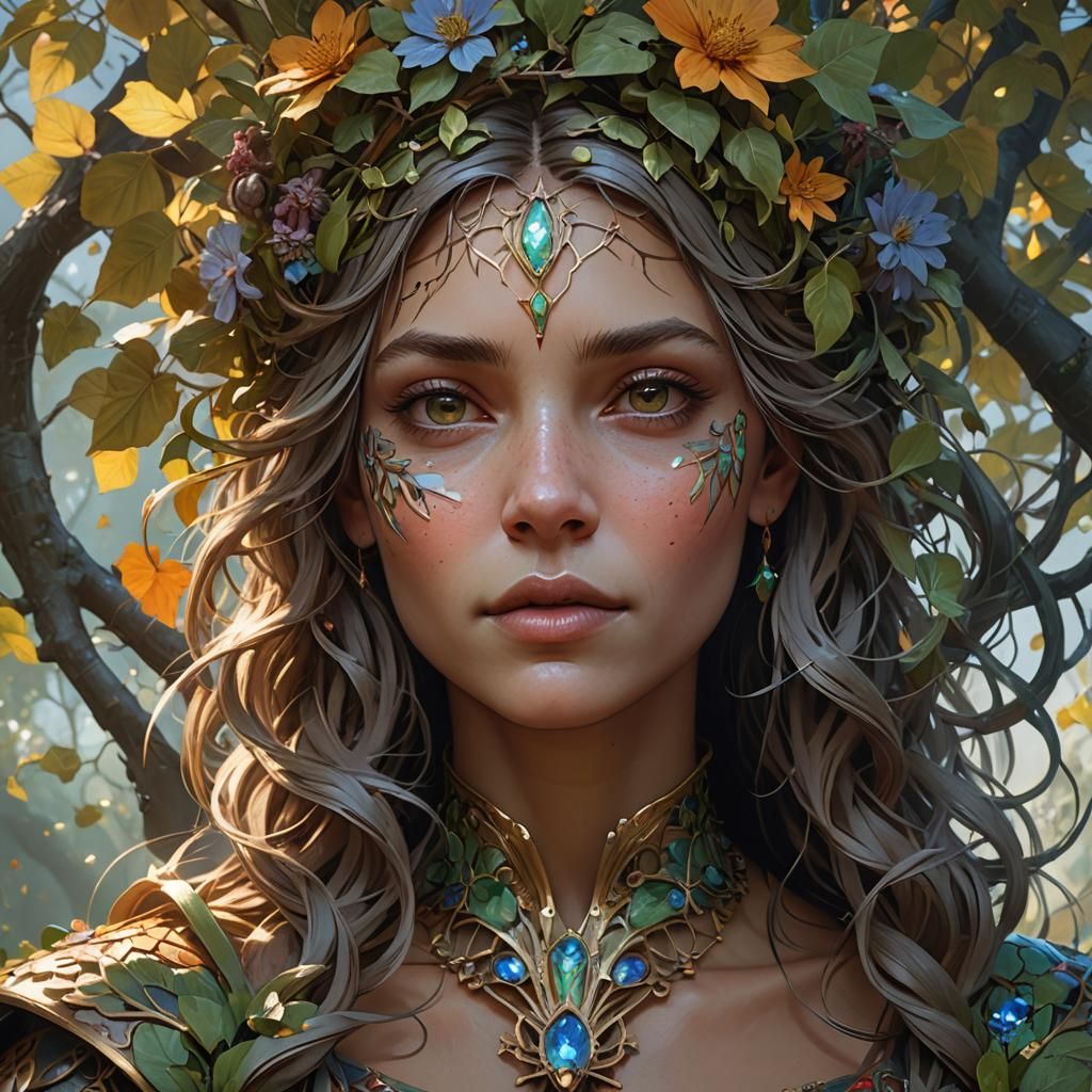 Mother Nature Crowns Tree with Fairies
