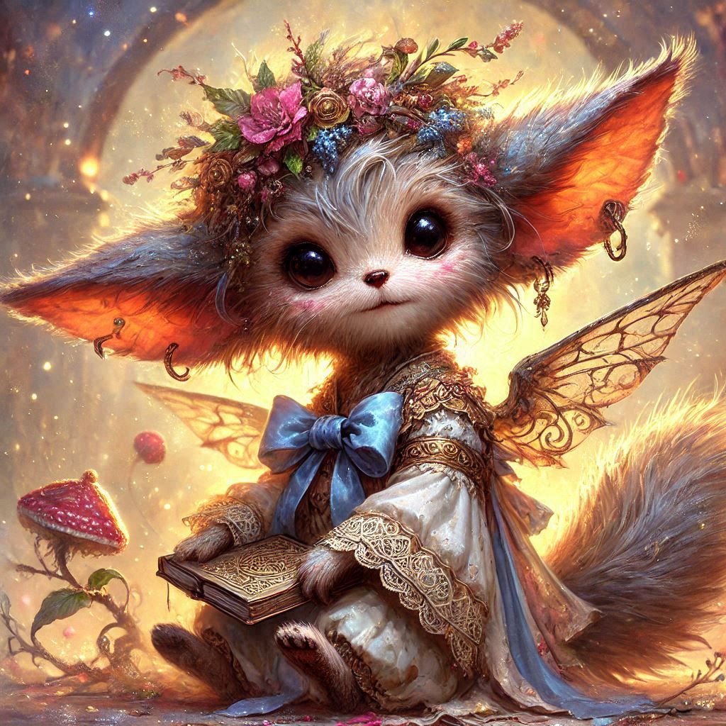 adorable fairy-tale fantasy creature portrait..