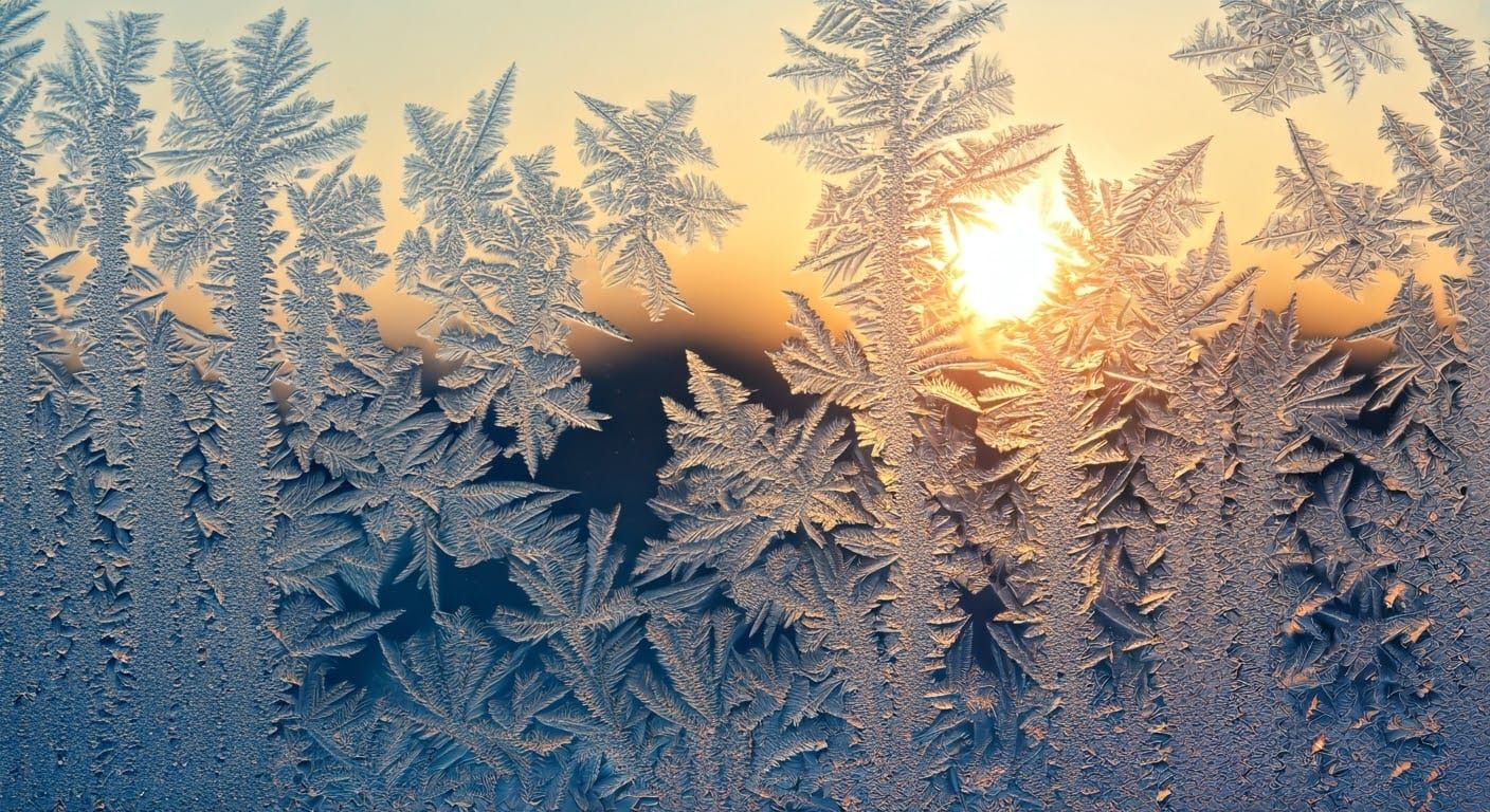 Icy Fractals on Glass  by @Foul Rabbit