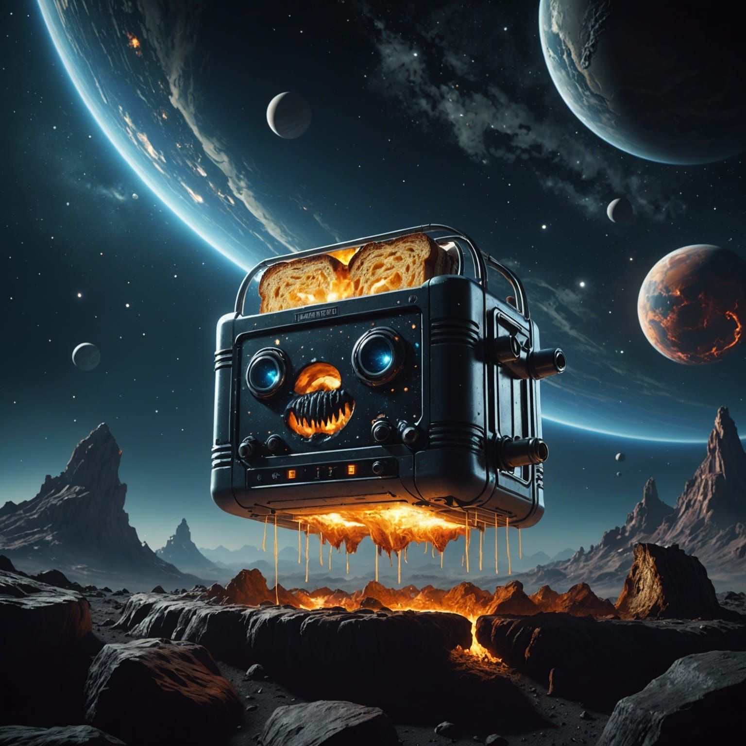 The happy evil toaster   by @Arisiin