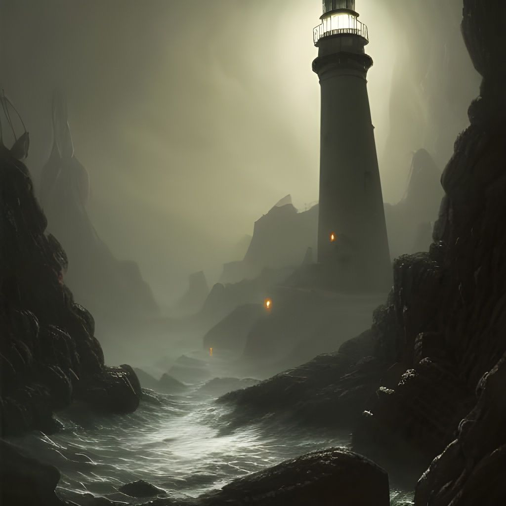 The Lovecraftian Lighthouse - AI Generated Artwork - NightCafe Creator