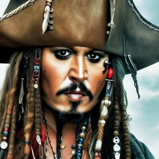 Jack Sparrow Disney Johnny Depp - AI Generated Artwork - NightCafe Creator