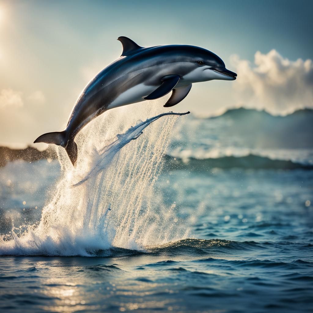 a dolphine which is flying