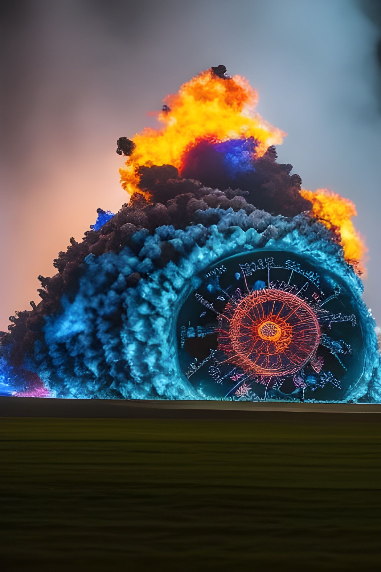 Surreal Stopmotion Scene: Hyperdetailed Esoteric Painting