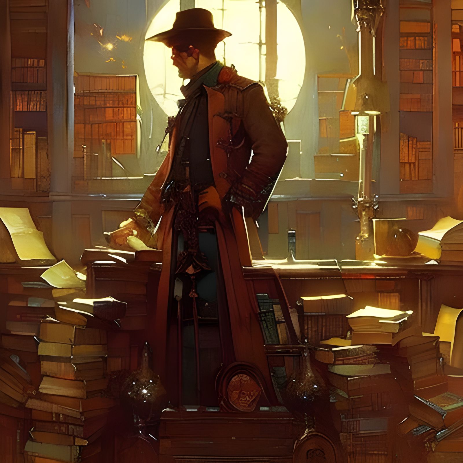 Magical librarian - AI Generated Artwork - NightCafe Creator