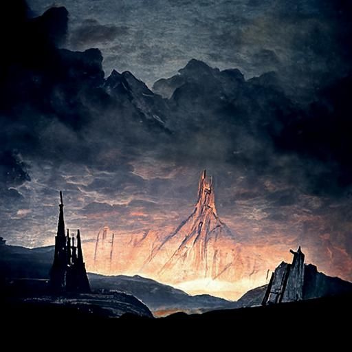 Mordor, by Caspar David Friedrich - AI Generated Artwork - NightCafe ...