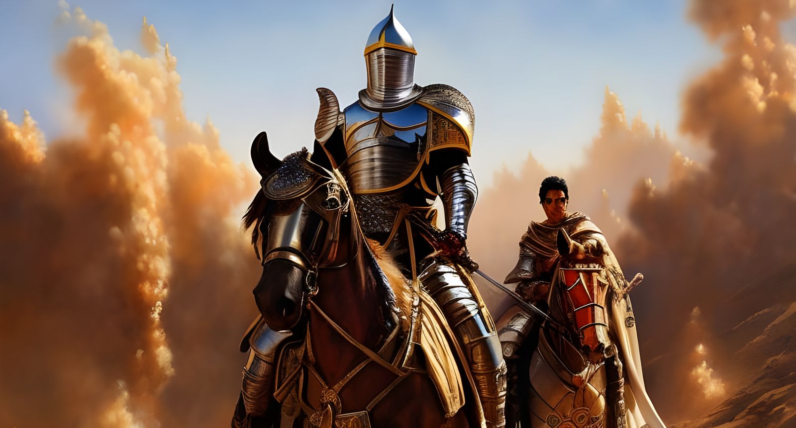 The knight and his squire  by @Ed Barbe-Noire