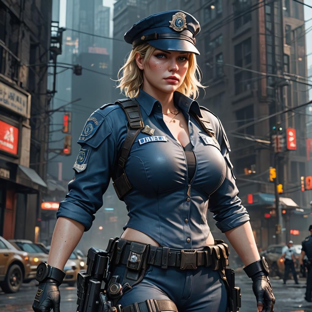 metropolice cop woman blond,chubby hips,cool massive biatch,...