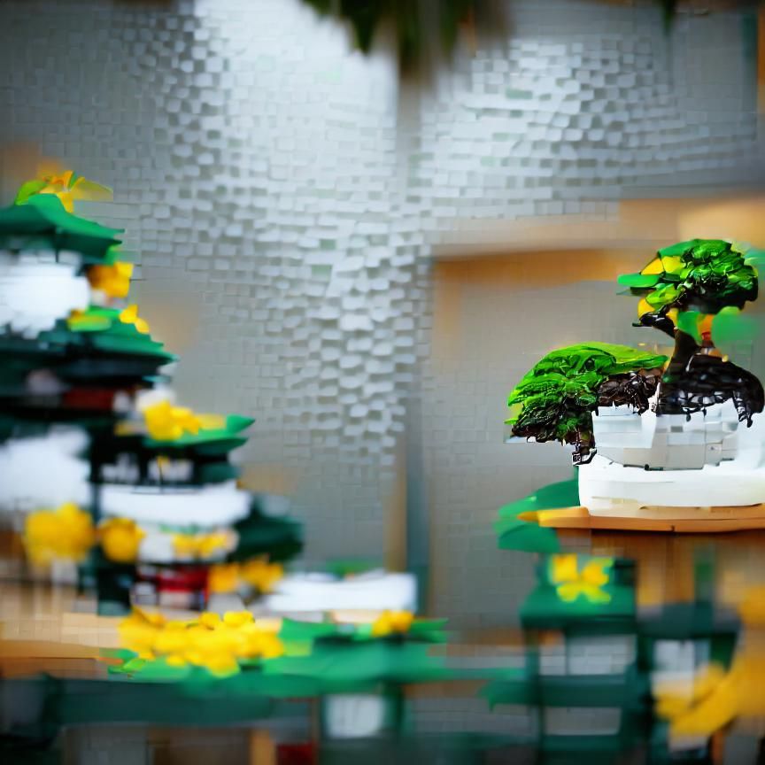 Bonsai made of Lego