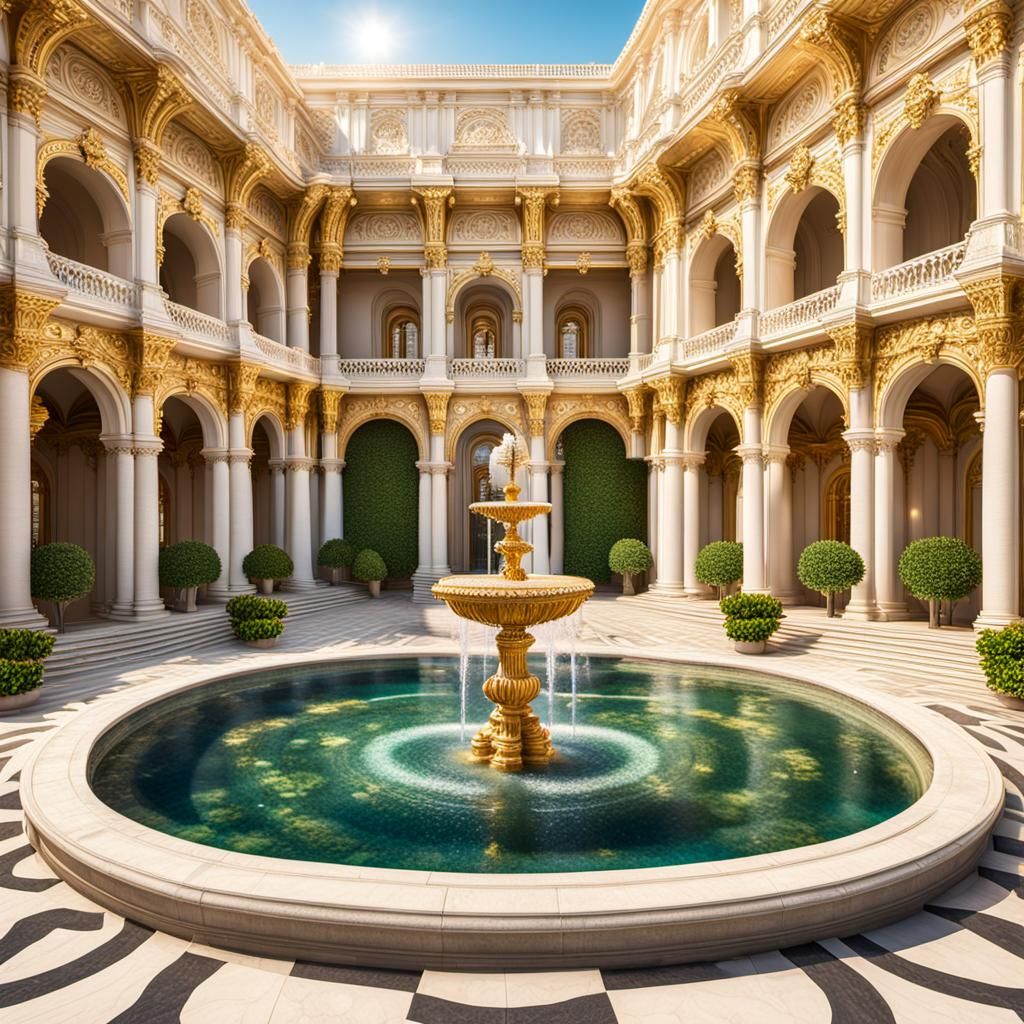 Majestic Royal Palace in Classical Architecture Style