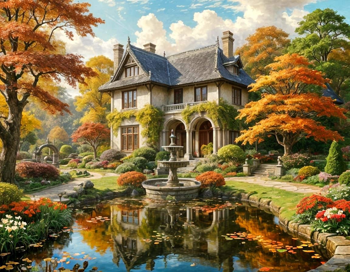 Autumn Manor  by @MelanieL