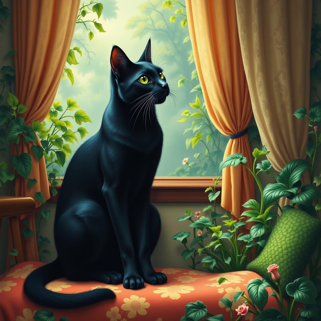 <lora:Magritte and Friends:1.0>cat