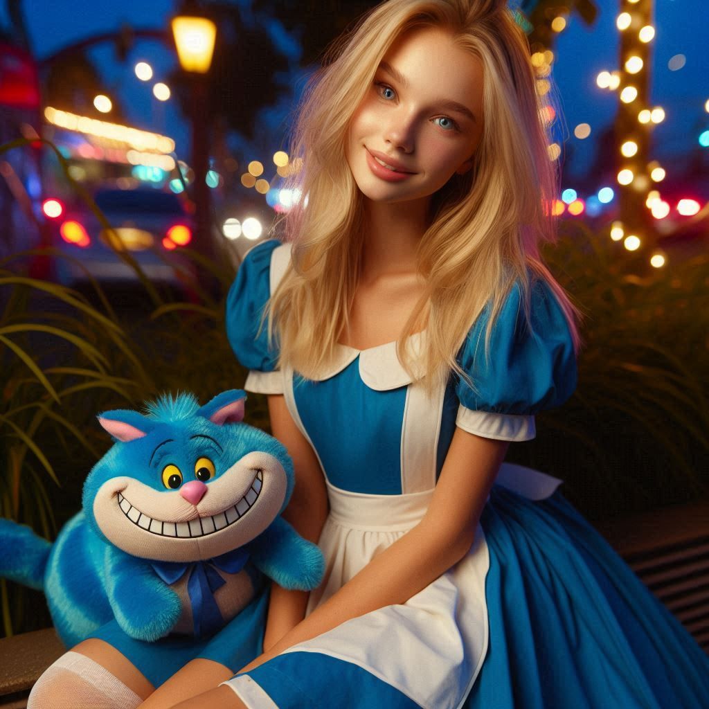 Alice with Cheshire Cat