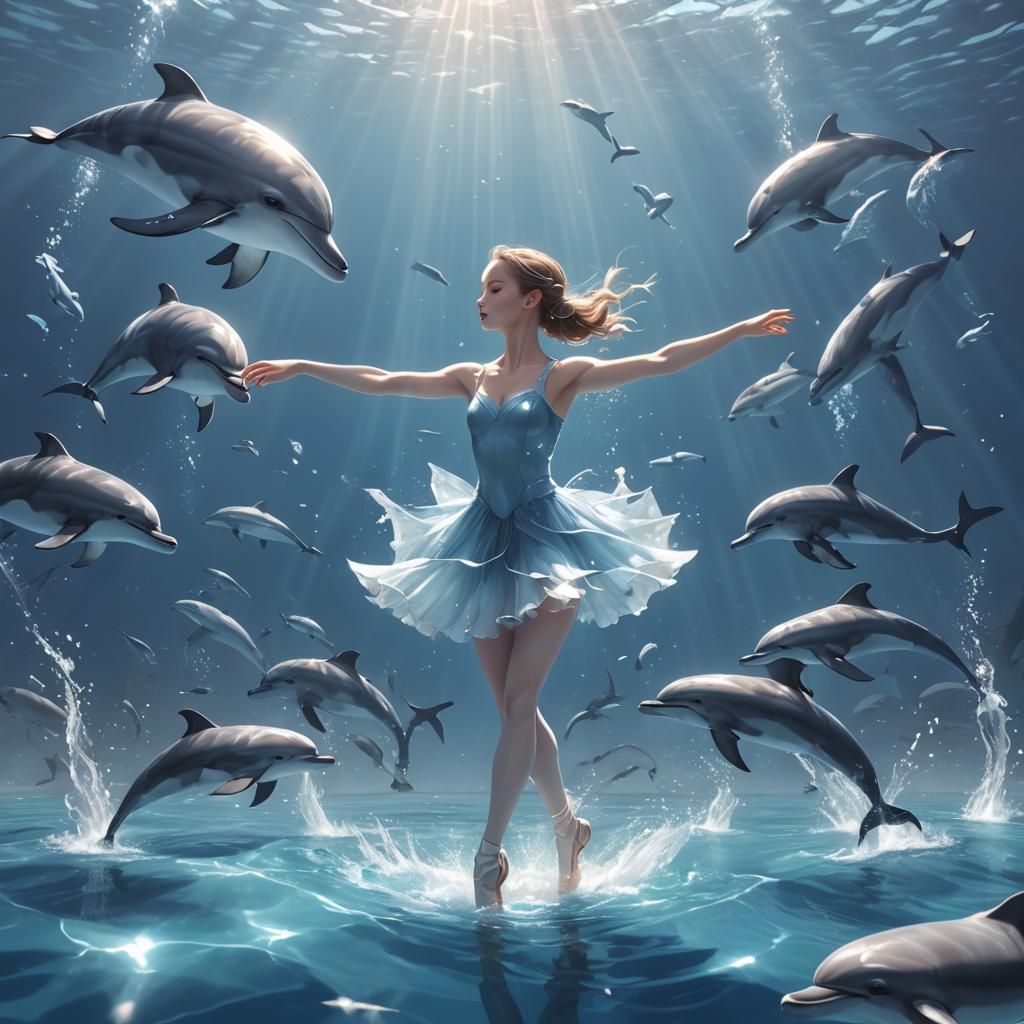 Underwater Ballerina Dance: 3D Anime Art