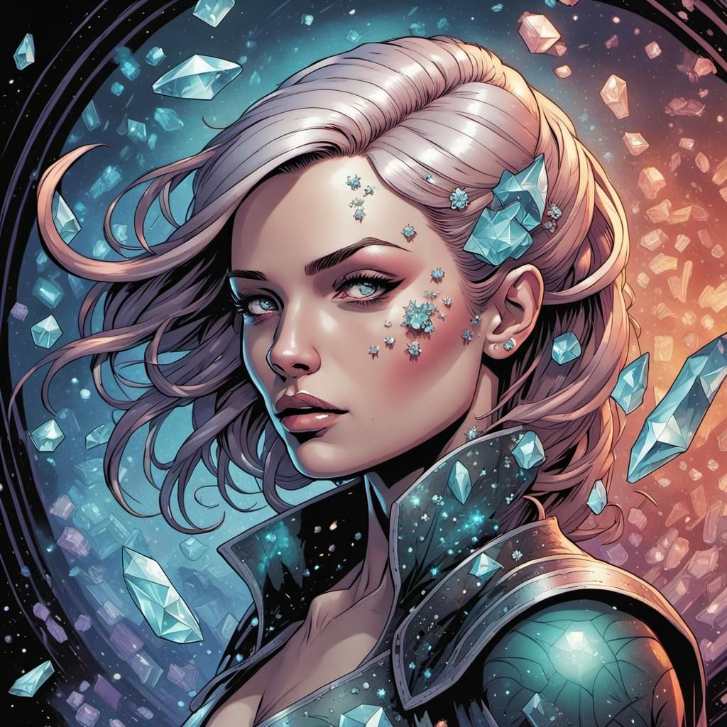 blonde woman control the gems