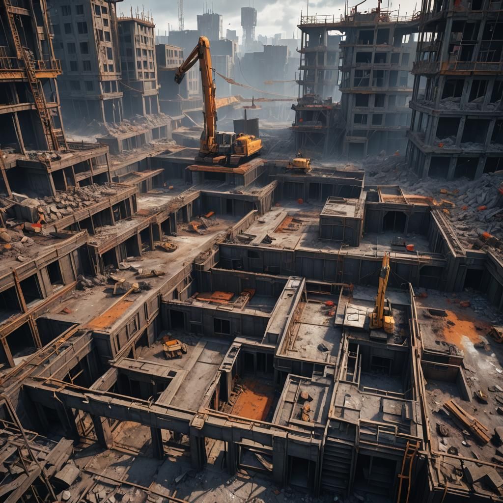 a scary empty construction site