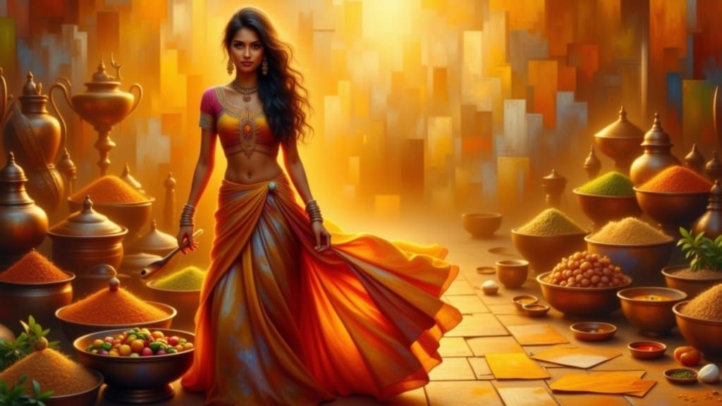 Ayurvedic Cook in Golden Hour Light